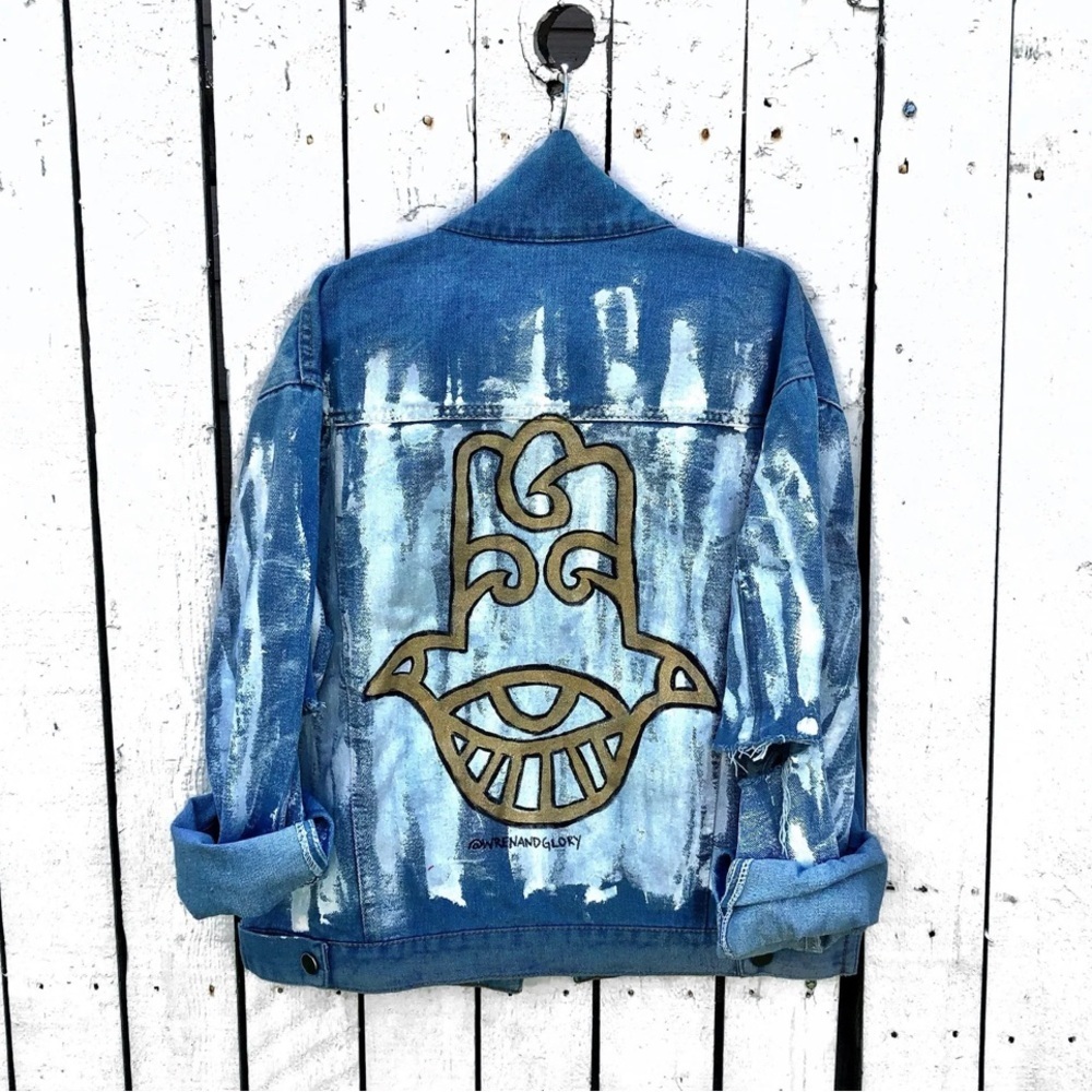 WREN+GLORY GOLDEN HAND DENIM JACKET